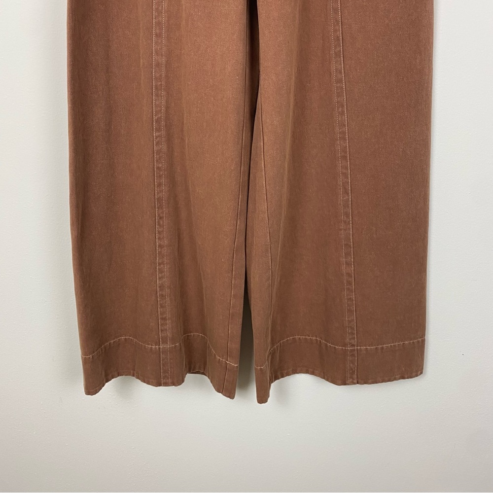FINAL SALE 🎈🎈Mittoshop Mineral Wash Wide Leg Elastic Waist Twill Pants - Picture 6 of 13